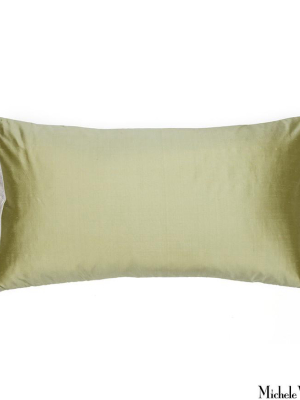 Silk Dupioni Pillow Celery 12x22