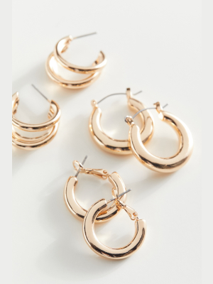 Everyday Mini Gold Hoop Earring Set