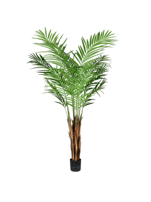 Vickerman Artificial Potted Giant Areca Palm Tree.