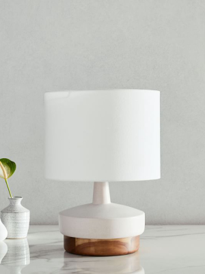 Wood & Ceramic Table Lamp - Small