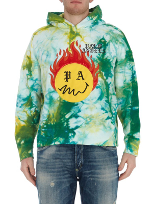 Palm Angels Tie Dye Burning Head Hoodie