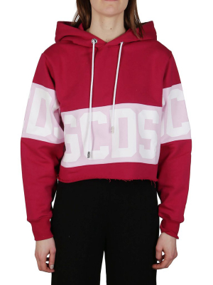 Gcds Colour-block Cropped Hoodie