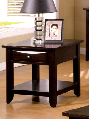 Langen Modern 1 Drawer End Table Brown - Iohomes