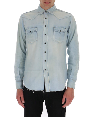 Saint Laurent Distressed Western Shirt