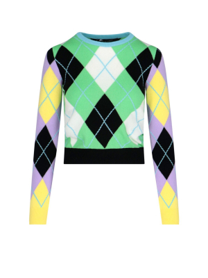 Versace Patterned Crewneck Knit Jumper