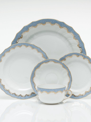 Fish Scale Bread & Butter Plate, Light Blue