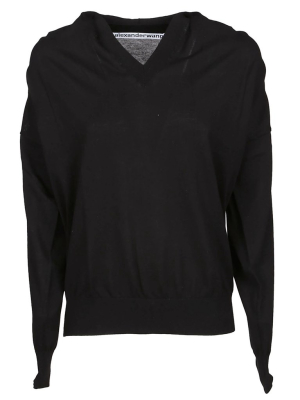 Alexander Wang V-neck Long Sleeve Top