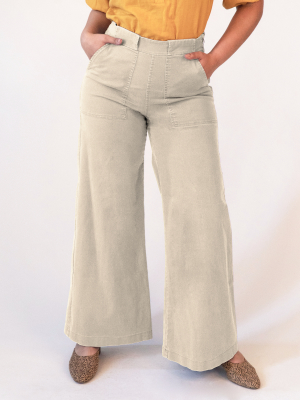 Ivory Long Sabrina Pants