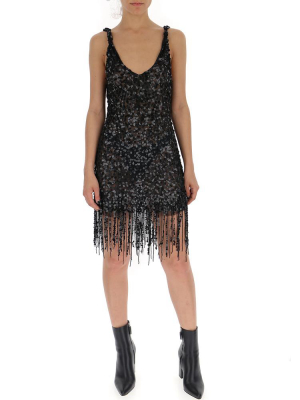 Attico Fringed Sequin Mini Dress