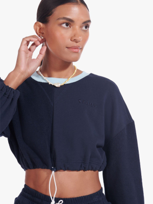 Cropped Bungee Sweatshirt | Deep Sea