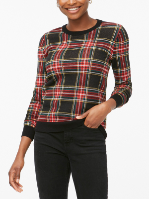 Tartan Jacquard Pullover Sweater