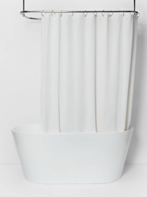 Waterproof Basket Weave Fabric Shower Liner - Made By Design™
