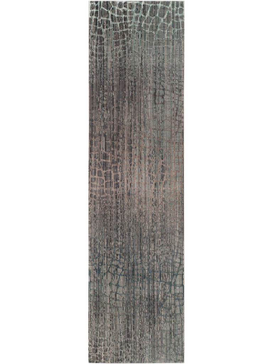 Valencia Gray/blue/beige Runner Rug