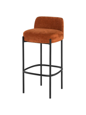 Nuevo Inna Counter Stool - Terra Cotta W/ Seat Top