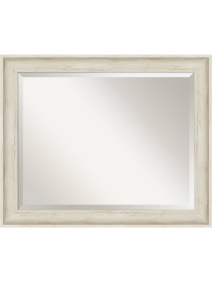 33" X 27" Regal Framed Bathroom Vanity Wall Mirror Birch Cream - Amanti Art