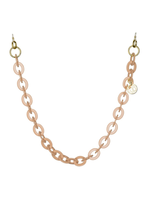 Pink Oval Link Acetate Chain