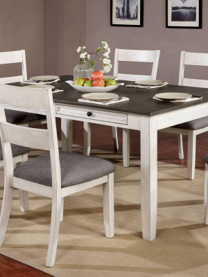 Acker Rectangular Dining Table White/gray - Iohomes