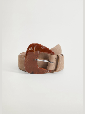 Resin Buckle Leather Belt