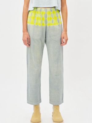 Reconstructed Tie Dye Cropped Pants / Jade X Lemon