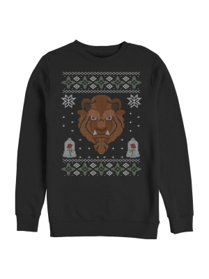 Men's Beauty And The Beast Christmas Pixel Prince Sweatshirt