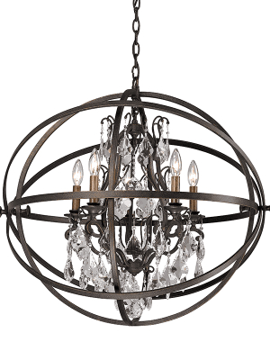 Byron 5lt Chandelier Large Vintage Bronze