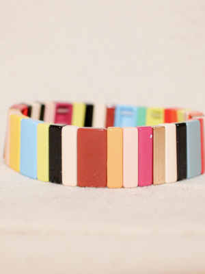 Wide Multi Color Bracelet