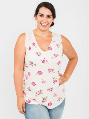 Kennedy V-neck Floral Top (plus Size)