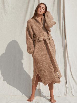 Chunky Wool Belted Robe