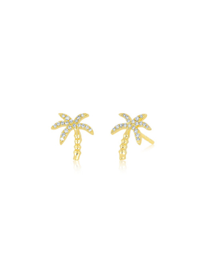 Ef Collection Diamond Wild Palm Stud