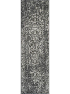 Evoke Oriental Gray/ivory Runner Rug