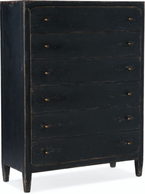 Ciao Bella Six-drawer Chest- Black