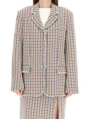 Area Houndstooth Single-breasted Blazer