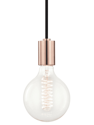 Ava 1 Light Pendant - Polished Copper