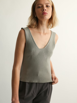 Ribbed Knit Vest