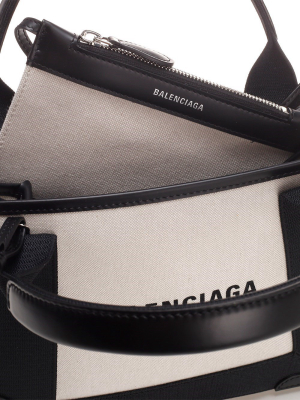 Balenciaga Navy Cabas Xs Tote Bag