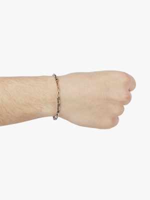 Unisex Two-tone Box Chain Bracelet