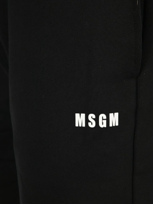 Msgm Logo Printed Track Pants