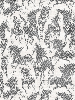 Stampede Wallpaper In Ash By Sixhands For Milton & King