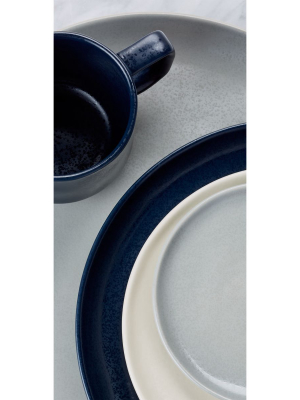 Visto Grey Stoneware Low Bowl