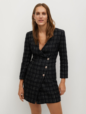 Check Tweed Dress