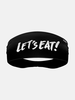 Let's Eat Black White Headband