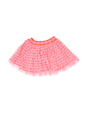 Stella Mccartney Kids Heart Print Tulle Skirt