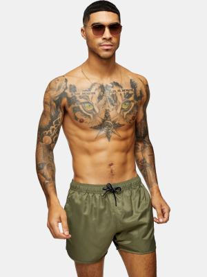 Khaki Runner Swim Shorts