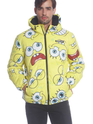 Men's Spongebob Puffer Jacket