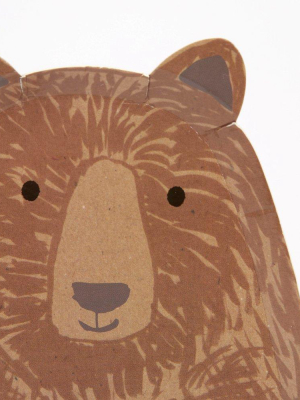 Brown Bear Large Plates (x 8)