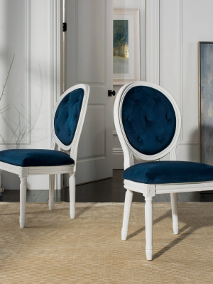 Set Of 2 Dining Chairs Navy - Safavieh