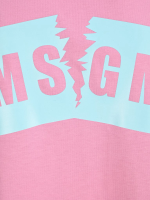 Msgm Broken Logo Print T-shirt