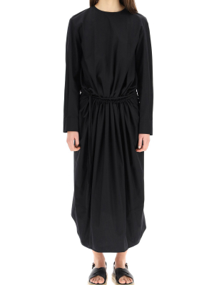 Marni Drawstring Detail Long Sleeve Maxi Dress