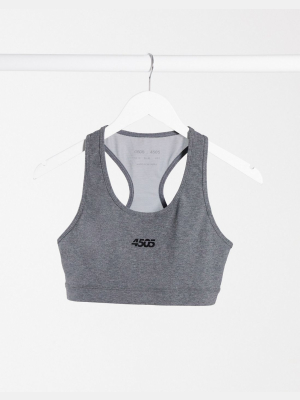 Asos 4505 Icon Scoop Neck Sports Bra In Cotton Touch