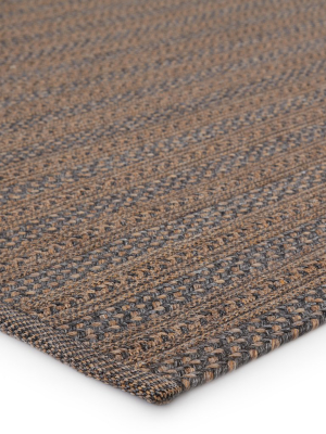 Madaket Handmade Indoor/outdoor Stripes Rug In Taupe & Gray